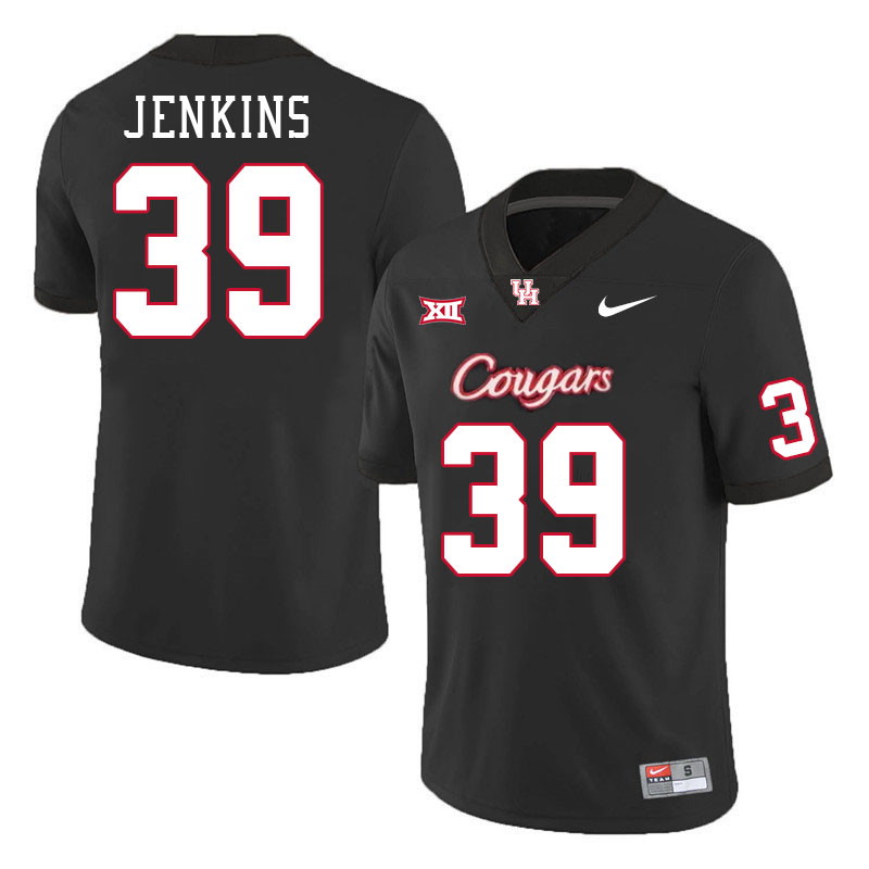 Men #39 Carter Jenkins Houston Cougars College Football Jerseys Stitched-Black